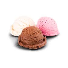 3 scoops of ice cream